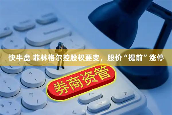 快牛盘 菲林格尔控股权要变，股价“提前”涨停