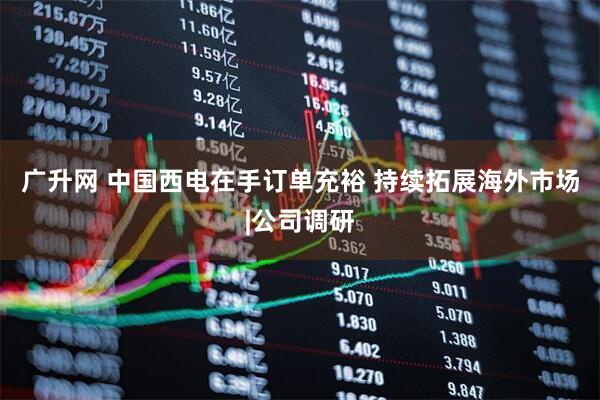 广升网 中国西电在手订单充裕 持续拓展海外市场|公司调研